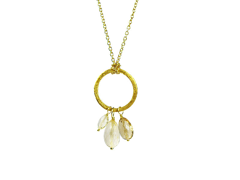 Cluster Necklace in Citrine