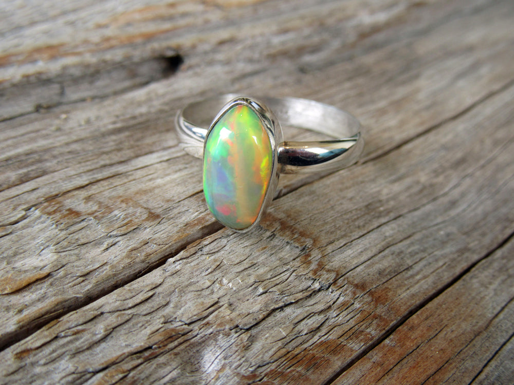 Genuine Opal Silver Designer Ring, Sterling Silver Opal Ring, Vintage Opal  ring, Designer Jewelry, Christmas jewelry, Birthday ring for her