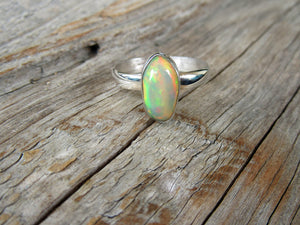 Crystal Fire Opal Ring