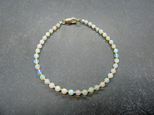 Dainty Opal Bead Bracelet