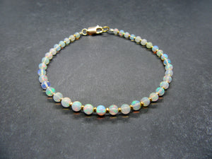 Dainty Opal Bead Bracelet
