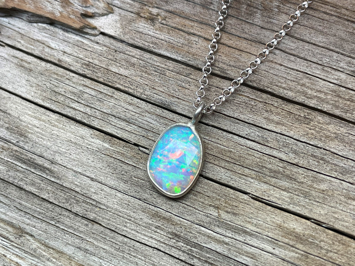Aquamarine Labradorite and Opal Necklace – AlterNatives