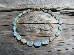 Opal Bead Bracelet in Gold Vermeil