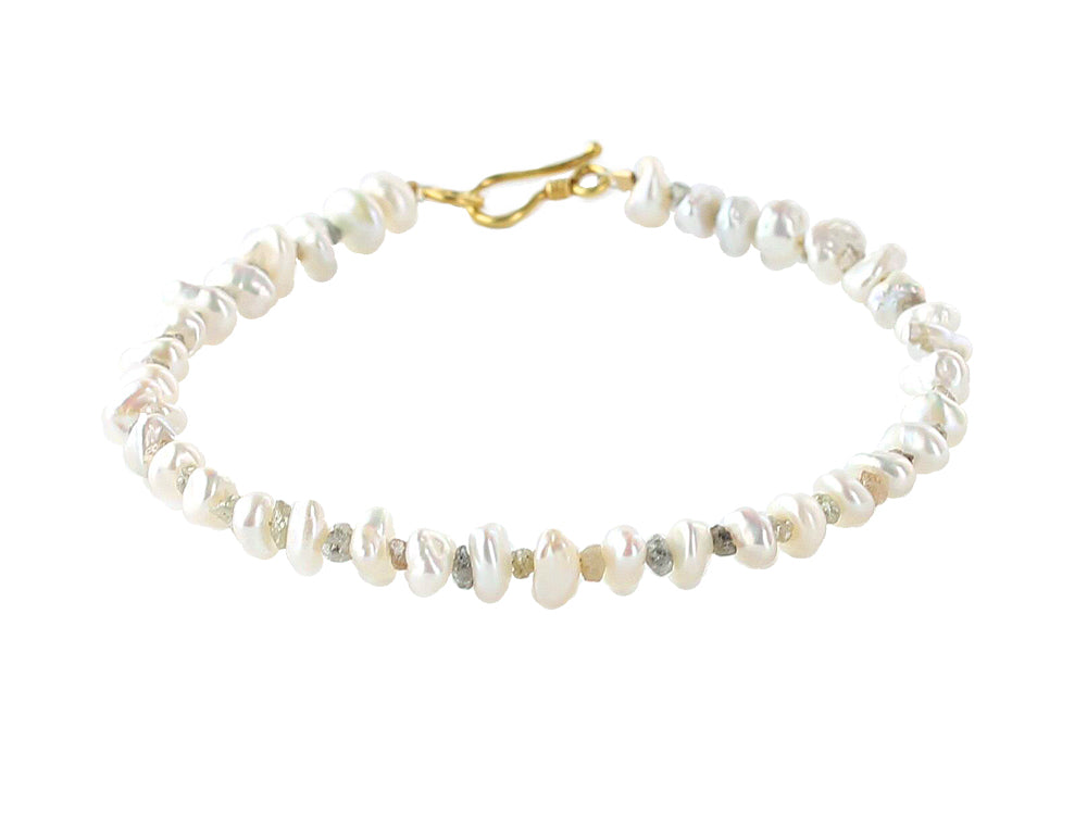 Keishi Pearl & Diamond Bracelet
