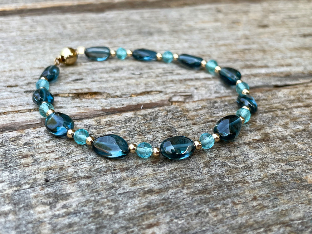 London Blue Topaz and Apatite Bracelet