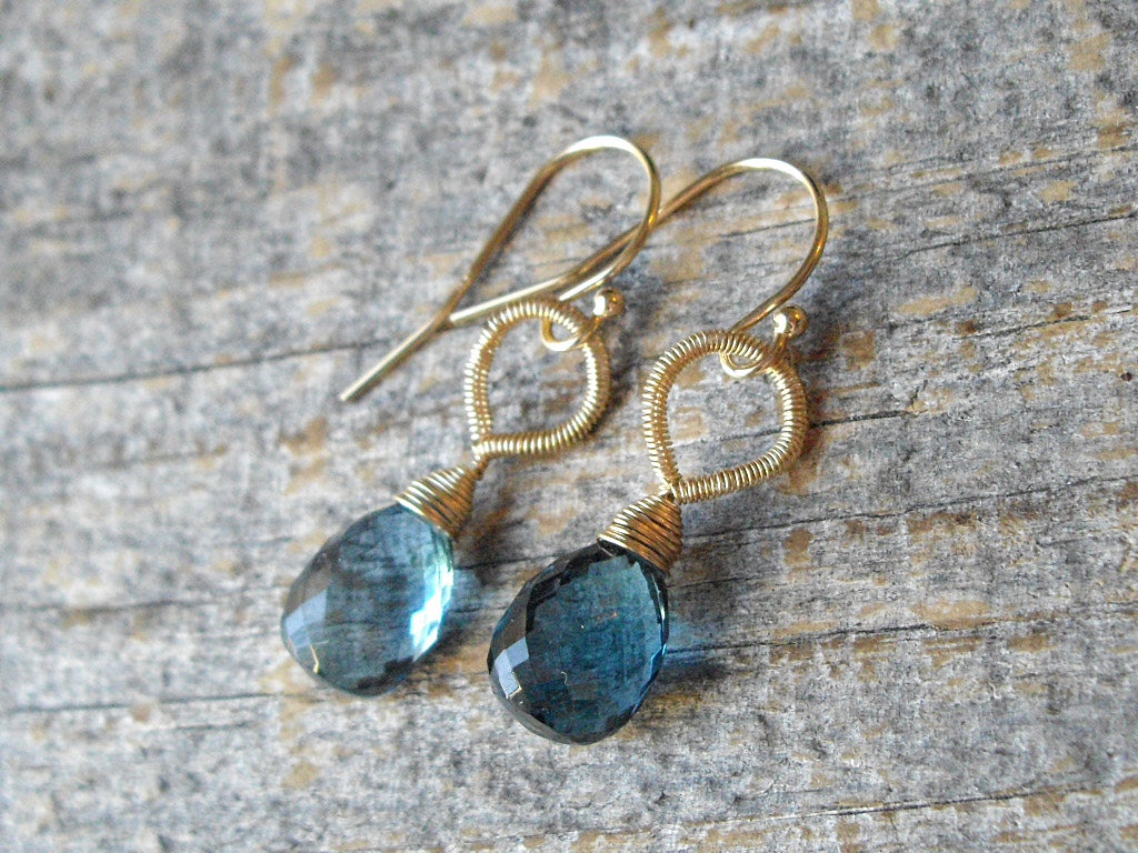 8.17 Carat London Blue Topaz Earrings