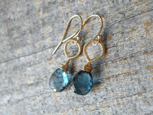 8.17 Carat London Blue Topaz Earrings