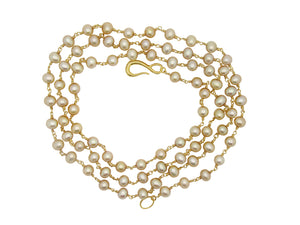 Long Champagne Pearl Necklace