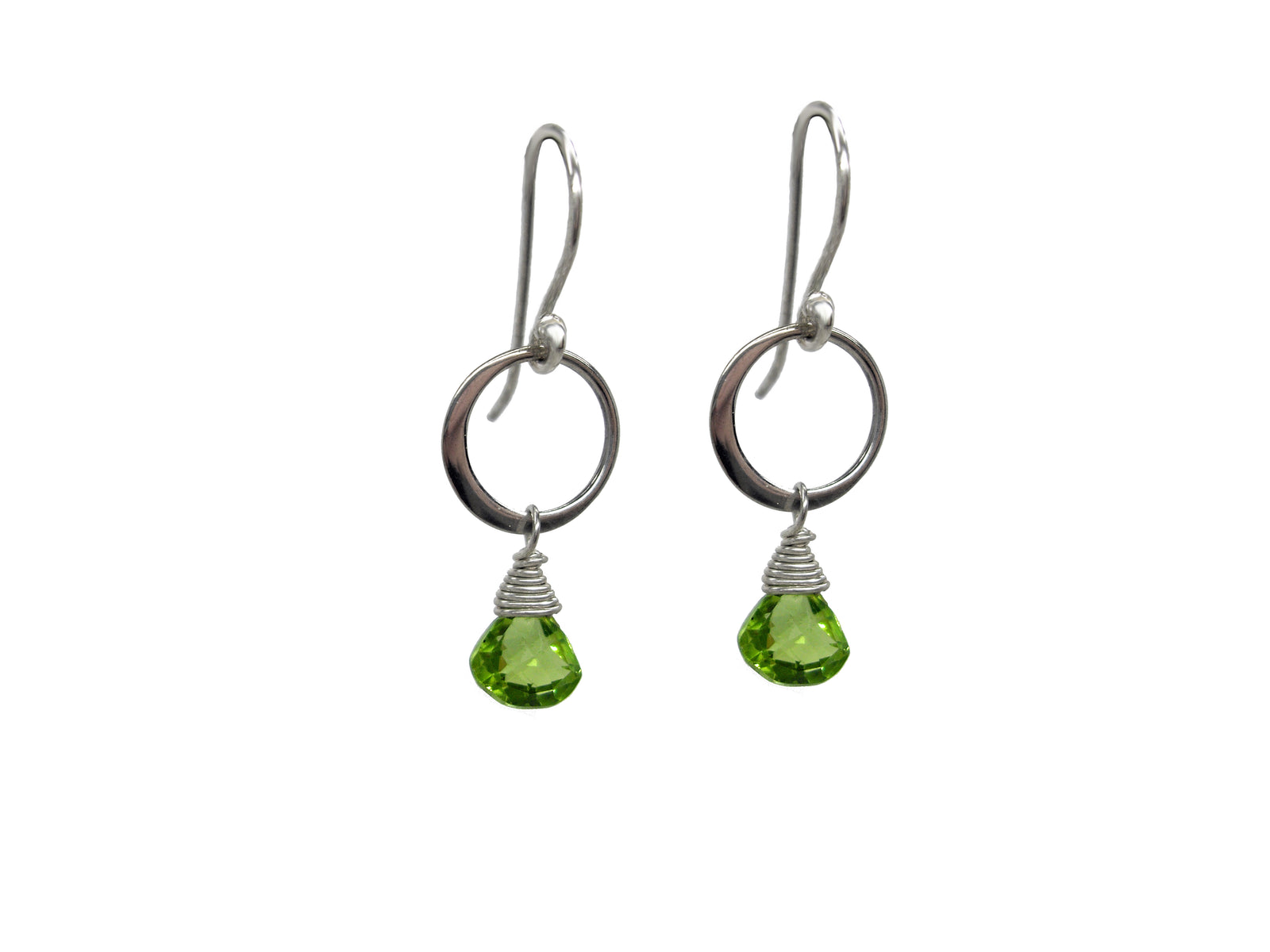 Peridot Hoop Earrings