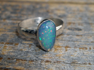 Pinfire Opal Ring