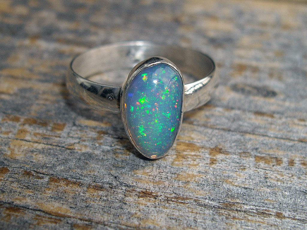 Pinfire Opal Ring