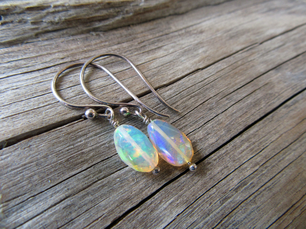 Rainbow hot sale opal earrings