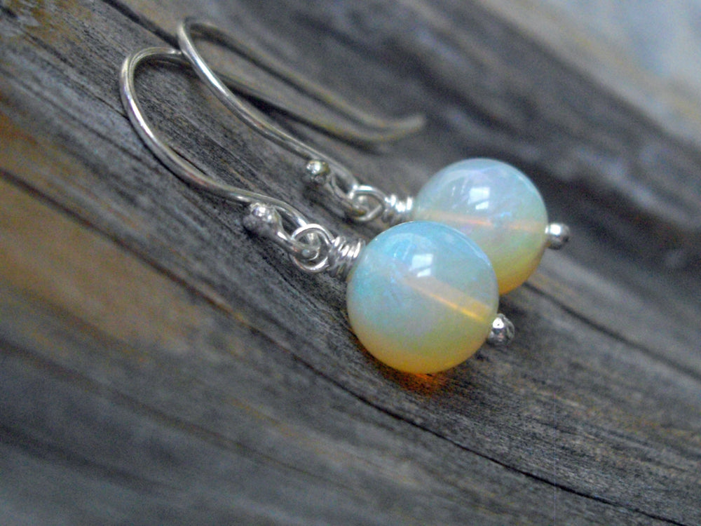 3.85 Carat Australian Opal Earrings