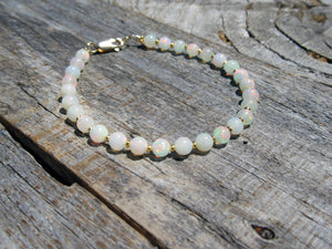 White Australian Opal Bracelet