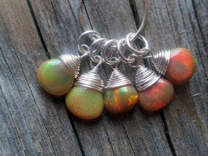 Tan Opal Cluster Necklace