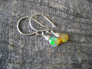 1.86 Carat Fire Opal Earrings