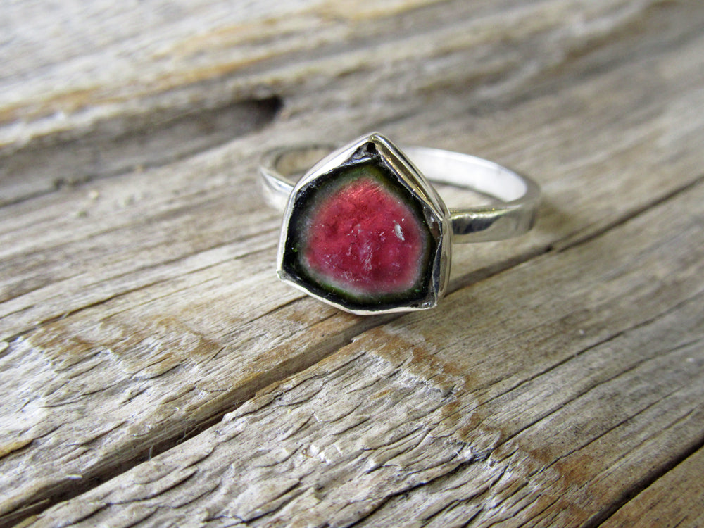Dainty Watermelon Tourmaline Ring, Multi Tourmaline Ring, Tourmaline Jewelry,  Bio Color Tourmaline Solitaire Ring - Etsy