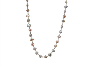 Keishi Pearl Necklace in 14k White Gold