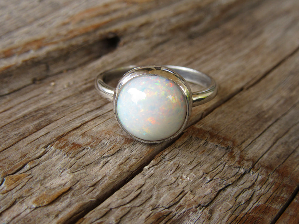 Genuine hot sale white opal