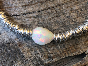 White Opal Ripples Bracelet
